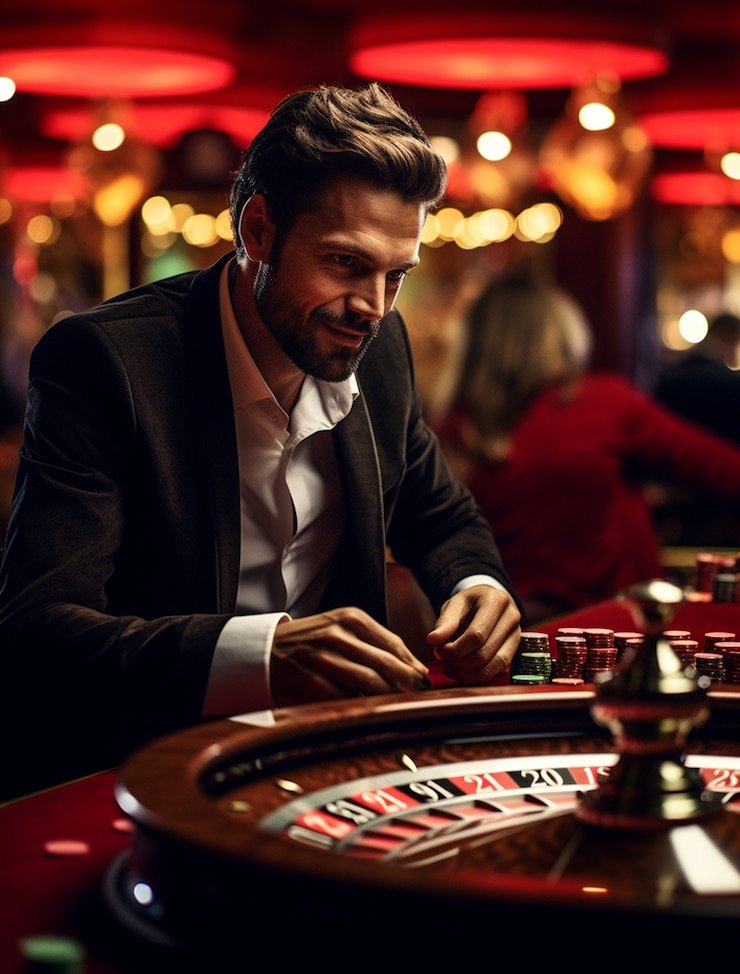 Meja Blackjack dengan dealer profesional dan kartu visual jelas